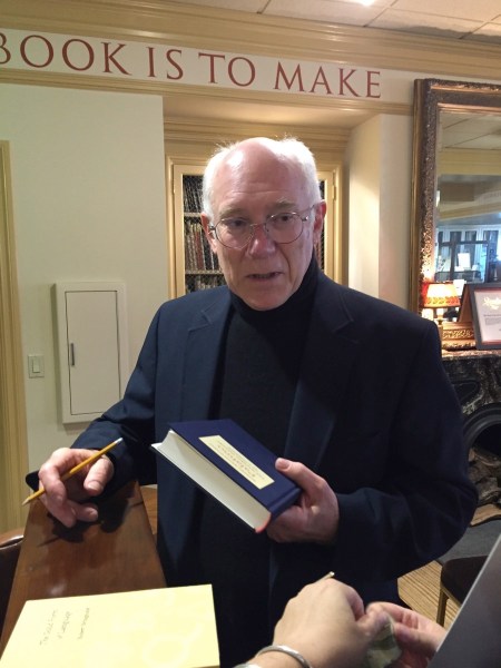 Robert Bringhurst signing Palatino at The Book Club of California